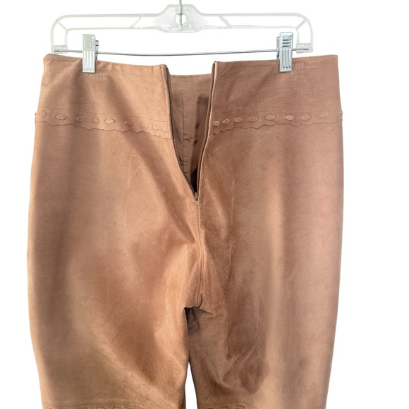 Danier Leather Suede Tan Brown Pants Size 8 Straight Leg Western - Picture 9 of 16